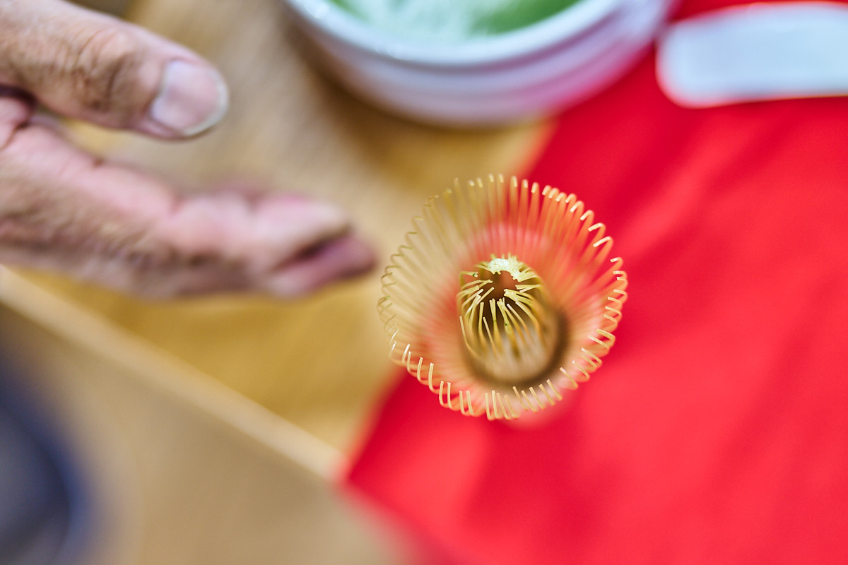 Matcha-Besen Pflege
