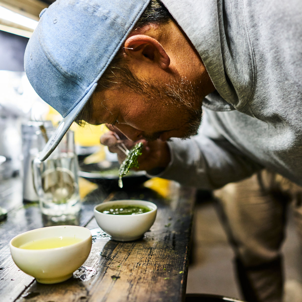  Verkostung der frischen Charge Kabuse Sencha