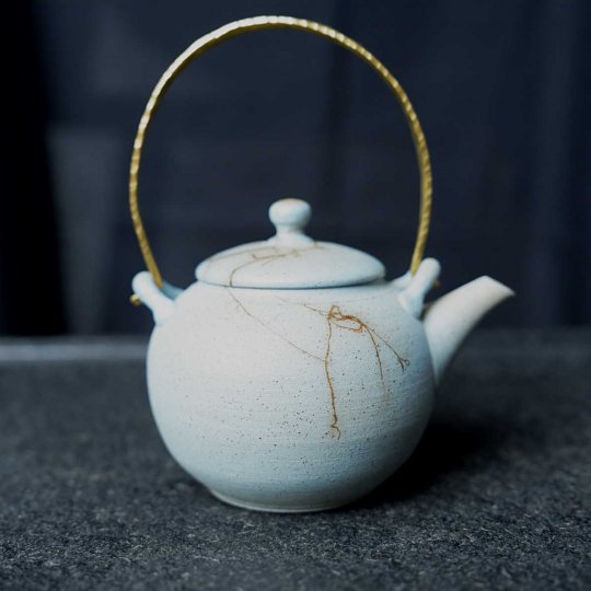 Mogake blaue Dobin Teekanne