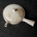 Kyusu Teekanne Yakishime hellgrau Stardust slant