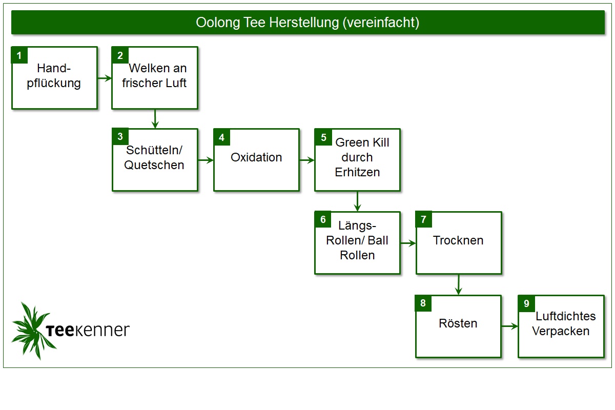 Herstellprozess für Oolong-Tee