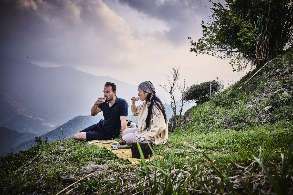 Mit Katie Yen im Ching-Jin Teegarten