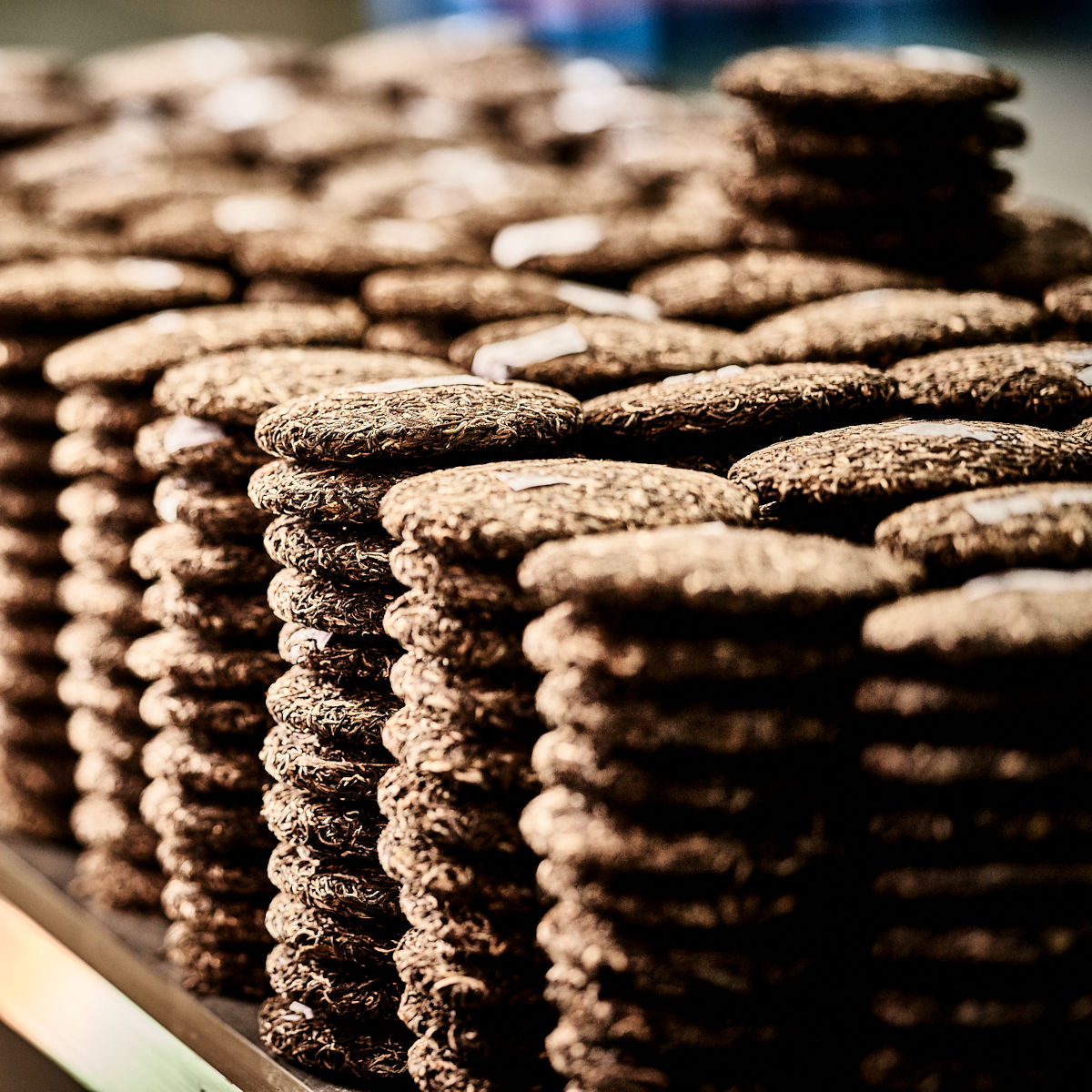 Frisch gepresste Teeflade